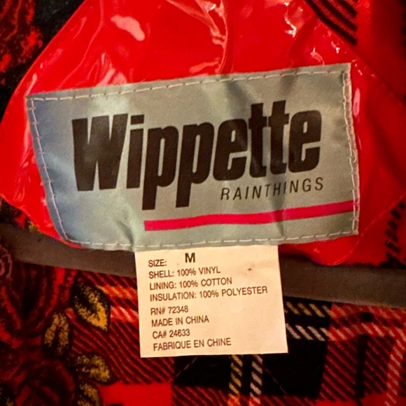 Vintage Vinyl Red Raincoat size M - Picture 3 of 4